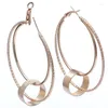 Charmörhängen Rose Gold Hoop Earring For Women Geometric Circle Hoops Minimalist Metal Creole Fashion Jewelry Wholesale