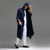 Vêtements ethniques Printemps Automne Hommes Trench-Coat à capuche Bat Chemise Assis Costume Zen Vêtements Casual Cardigan Coupe-Vent Longue Robe
