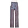 Jeans Femme BIIKPIIK imprimé droit femmes jean décontracté conçu Baggy Denim pantalon Style de rue automne bas femme vêtements vêtements de mode 230927