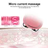 Dispositivos de cuidados faciais EMS Massageador Microcurrent Roller Face Massager Levantando Pele Anti Rugas AgingMassage Micro Current Face Slimming 230927