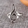 Treble Clef Knuckle Ring in Silver Musical Notes Rings for Women Minimalist Hipsterfor Girl Hollow Music Note Rings Jewelry311s