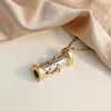 Pendanthalsband Mini Kaleidoscope Halsband Guldfärg Rostfritt stål Hjärtkristall för barn Gift Choker Party Jewelry243y