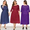 Ethnische Kleidung, Modestil, afrikanische Frauen, Spitze, Übergröße, knielanges Kleid, Kleider für XL-6XL