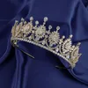 Grampos de cabelo de luxo acessórios de casamento tiaras e coroas headbands zircônia cúbica diadema feminino jóias headpieces