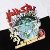Hellstar Diseñador Camisas Camiseta Camiseta Gráfica Ropa Ropa Hipster Vintage Tela Lavada Calle Graffiti Letras Lámina Estampado Geométrico a40