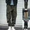 Pantaloni da uomo vestibilità rilassata con lacci da lavoro streetwear super morbido