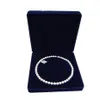 19x19x4cm velvet jewelry box long pearl necklace box gift box round shape inside more color for choice blue259m