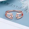 Anéis de cluster banhado a prata anti stress fidget anel para mulheres abertura simples ajustável giratório giratório jóias