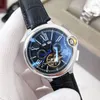 Men Wristwatch Automatic Machinery Watch Fashion Square Blue Dial Steel Stains Strap Strap Watches Sport Clock Montre de Luxe Cart03