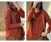 Top de terciopelo vintage para mujer Camisa inferior de manga larga con capucha Otoño Invierno para mujer Nuevas llegadas 2023 Sudadera informal cómoda y suave YQ230928