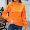 Kobiety swetry kobiety jesienne zima moda swobodny sweter z długimi rękawami Lekki Polka Dot Damen Strick Pullover