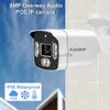 CCTV Lens Poe 8MP 4K 5MP 4MP IP Kamera Poe Açık su geçirmez H.265 Güvenlik Gözetim Kurşusu CCTV Kamera Hareket Algılama Kamerası YQ231003
