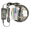 5M 5050 SMD rgb LED Strip light Flexible Waterproof 16FT multi color with 44 key IR REMOTE Controller With Power Adapter Full Set244T