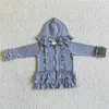 Куртки Модная верхняя одежда Пальто для маленьких девочек Толстовка с длинными рукавами и рюшами Хлопковая толстовка на молнии Детская одежда Красочная одежда для младенцев 230927