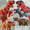 Intelligence toys Electric Domineering Dinosaur Model Tyrannosaurus Triceratops Stegosaurus Emulation Animal Toys Can Walk Will Roar Kids Gifts 230928