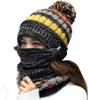 Hoeden Sjaals Handschoenensets 3 stks/set Dames Meisjes Gebreide Muts Sjaal Maskerset Zacht Warm Fleece Gevoerd Winter Skimuts Met Pompom Dik Winddicht