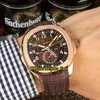 Ny Aquanaut 5164 Brown Dial 5164R-001 Asian 2813 Automatisk herrklocka rosguldfodral Brunt gummiband Högkvalitativ Gents Watche299q