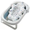 Bathing Tubs Seats Multifunctions Foldable Baby Bath Tub Pads Baby Bath Seat Support Mat borns Bathtub Anti-Slip Soft Breathable Body Cushion 230928