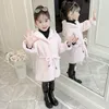 Jackets Clothing Sets 2023 Korea Autumn Winter Windbreaker Jacket Coats Toddler Girl Clothes Elementary Girls Warm Cotton Tops 230928