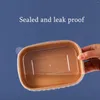 خذ حاويات قابلة للتخلص من الأوعية الغذائية Bento Paper Storage 50pcs تغليف Kraft Biodegradable