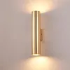 Aluminum Pipe Wall Lamps Gold Bedside Light Vintage Metal Wall Sconce Industrial Aisle Loft LED Wall Light Fixture Height 30CM 50C259Q