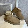 Designer -Mini Boot Femmes Australie Fourrure sur cuir Tasman Pantoufles Furry Slides Classic Ultra Platform Tazz Slip-on Suede Winter Boot