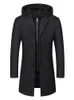 Manteau d'hiver en mélange de laine pour hommes, couleur unie, mode décontractée, Business, mi-long, Trench, surdimensionné, M4XL, 2024, 230928