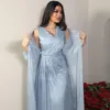 Ethnische Kleidung Luxus Kleid 2 Stücke Glänzende Abend Party Strickjacke Robe Muslim Islamischen Kaftan Abaya Vestidos Eid Ramadan Dubai Kleid weiblich