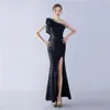 Casual Dresses Mermaid Sequin Formal Dress With A Bling And Feathers Long Evening Gown Elegant Prom Party Wedding Guest Luxury 20