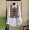 BLOUSES Women's Shirts Women Jacquard Letters Knight Vests For Lady Sleeveless Jackets Fashion Vest Coats YP71