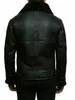 Herrläder Faux Leather Autumn and Winter Men's Artificial Fur Plush Coat Mens Lång ärm Solid Thicken Jacket Warm Soft Coat 230927