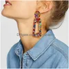 スティックYaologe Korean New GeoMetric Acrylic Irregar Hollow Circle Square Drop earrings for women metal party Jewelry秋のdang