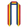 Szaliki ukończenie szaleńki Rumunia Flag szalik szalik ukradł Sapphire Blue z gwiazdą paska kawalera