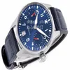 Mens Super ZF Factory Edition Big Pilot Boutique London Edition Asia Clone 52010 Blue Dial Power Reserve Indicator Men's2868