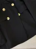 Женские полушерстяные модные пиджаки Yitimuceng для женщин, куртки весна-лето, офисные женские длинные пальто, двубортная верхняя одежда с надрезами 230927