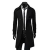 Herr ull blandar dubbelbrast jacka högkvalitativ självkultivering fast färg modemärke Autumn Long Trench Coat S4XL 230927