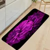 Mattes de bain fleur de cuisine tapis de cuisine rouge bleu rose art floral doux