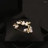Broscher lyxiga avancerade blommakampar broschy dräkt eleganta corsage kvinnor halsringning stift tillbehör mode smycken gåva 6012