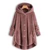 Manteaux pour femmes mélanges de laine automne hiver manteau femmes chaud ours en peluche manteau laine veste femme en peluche manteau à capuche veste 230927