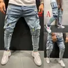 Erkekler Yeni Erkekler Skinny Jeans yırtık kot yıpranmış yıpranmış kot pantolon pantolon pantolon pantolon pantolon pantolon pantolon erkek kot pantolon pantolon uzun pantolon j230928