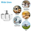 Badzubehör-Set, 8-teilig, Kunststoff, Badezimmer-Toilettenbürstenzubehör mit Zahnbürstenhalterbecher (weiß)