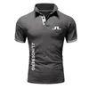 Högkvalitativ J Lindeberg Golf Polo Classic Brand Men Shirt Casual Solid Short Sleeve Cotton Polos #23 23