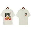 American Street Trendy merk halve zomer unisex speelkaart bedrukt los T-shirt met korte mouwen