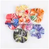 Hair Accessories 9 Colors Ins Veet Scrunchies Tie Dye Band Stretchy Rainbow Hairbands Women Loop Holder Girls Drop Delivery Products Dhpje