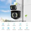 Objectif CCTV 8MP 4MP double objectif double écran caméra Wifi étanche couleur IR Vision nocturne suivi automatique Cloud caméras de Surveillance Wifi ICSEE YQ230928