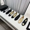 Chaussures habillées de ballet en cuir véritable chaussures habillées en cuir de veau ouvert formelle talon épais Slingbacks sandales ballet plat designer chaussure mocassins designer femme