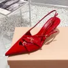 Slippers 2023 est Spring Summer Kitten Heel Sandals Genuine Leather Women Shoes Solid Color Pointed Toe Buckle Decor Trendy Elegant 230927