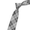 Taschentücher Männer Plaid Krawatten Mode Hochzeit Freizeit Business Polyester Dünne Herren Krawatten 6 cm Breite Schlanke Krawatte Marke Xgvokh