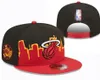 Cappello snapback 9FIFTY dei Miamis Heat 22-23 2023 Finals Champions Locker b11