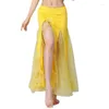 Stage Wear Women Professional Sexy Oriental Belly Dance Skirt Fishtail Spilt Long Spanish Costume Lace Up Practice Outfit Dress